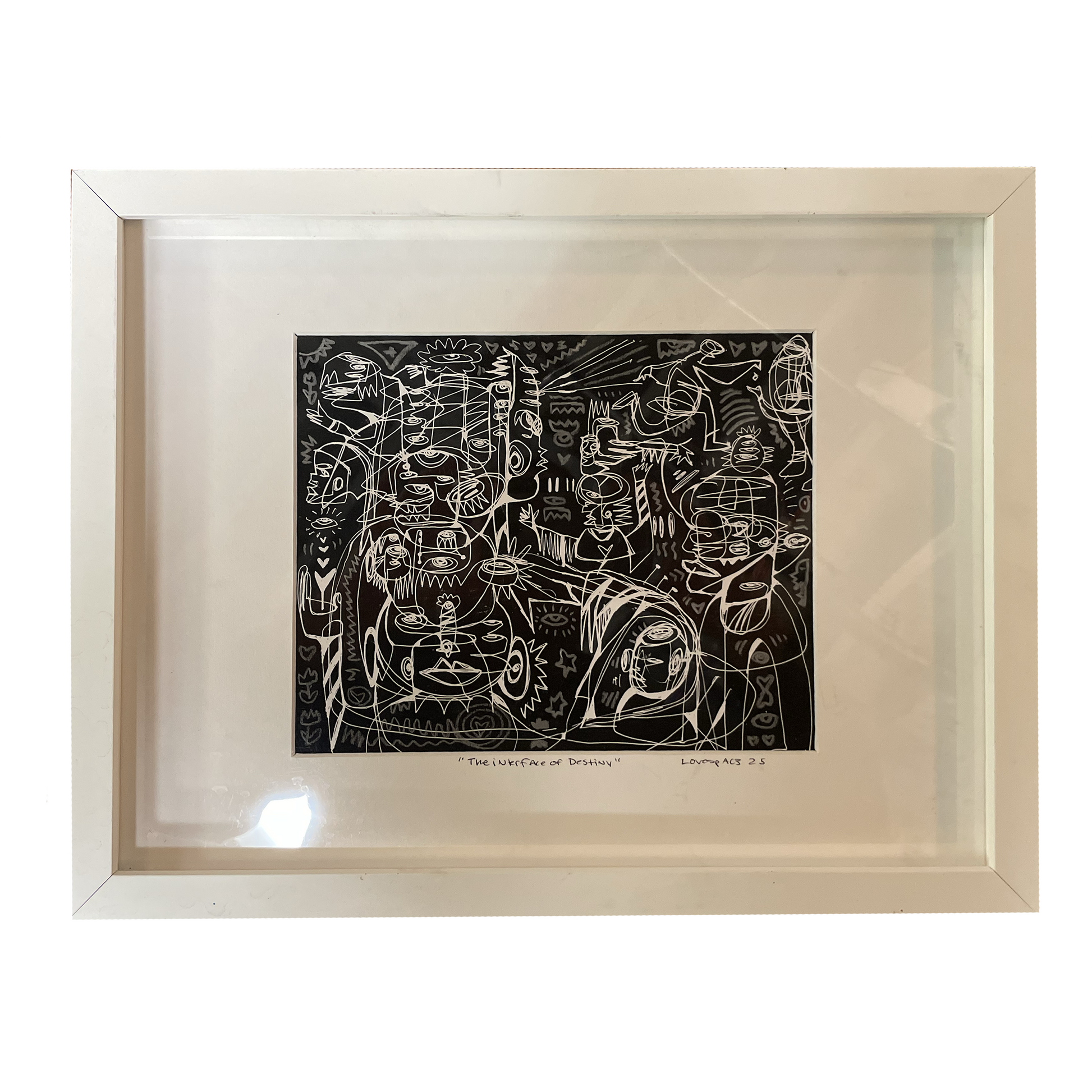 "THE INTERFACE OF DESTINY" : 2024 16" x 12" Framed Original