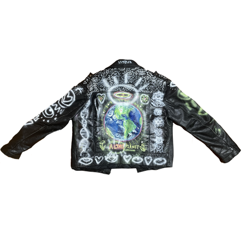"A LIVE PLANET" : 2023 - 2025 CUSTOM LEATHER JACKET 1 of 1
