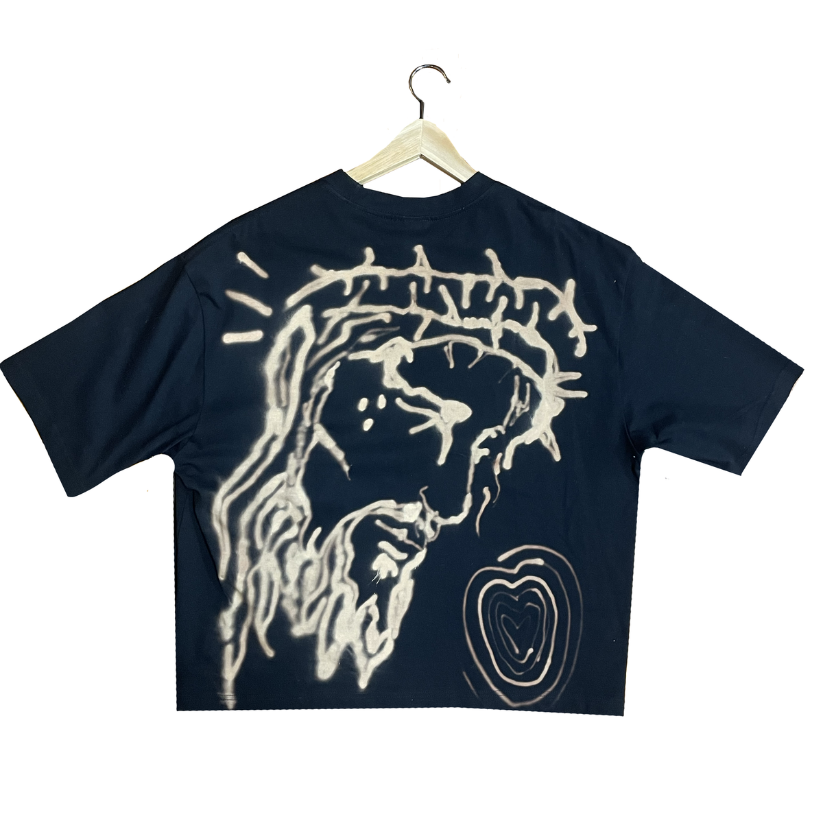 "DEATH TO THE WORLD" CUSTOM BLEACH TEE 1 of 1 Mens XL