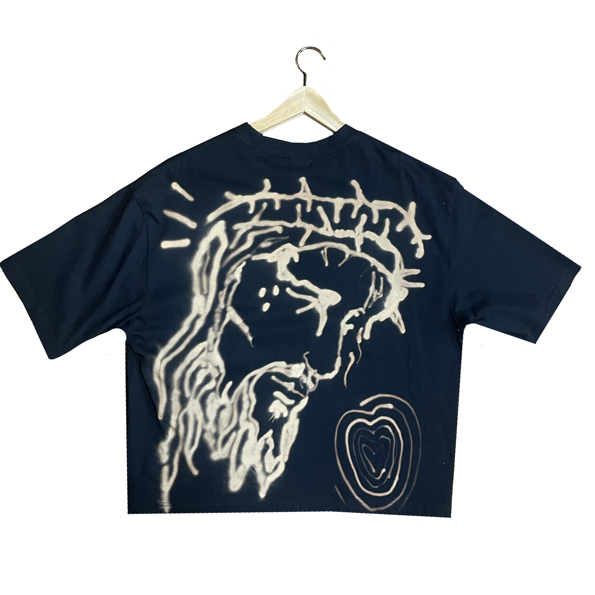 "DEATH TO THE WORLD" CUSTOM BLEACH TEE 1 of 1 Mens XL