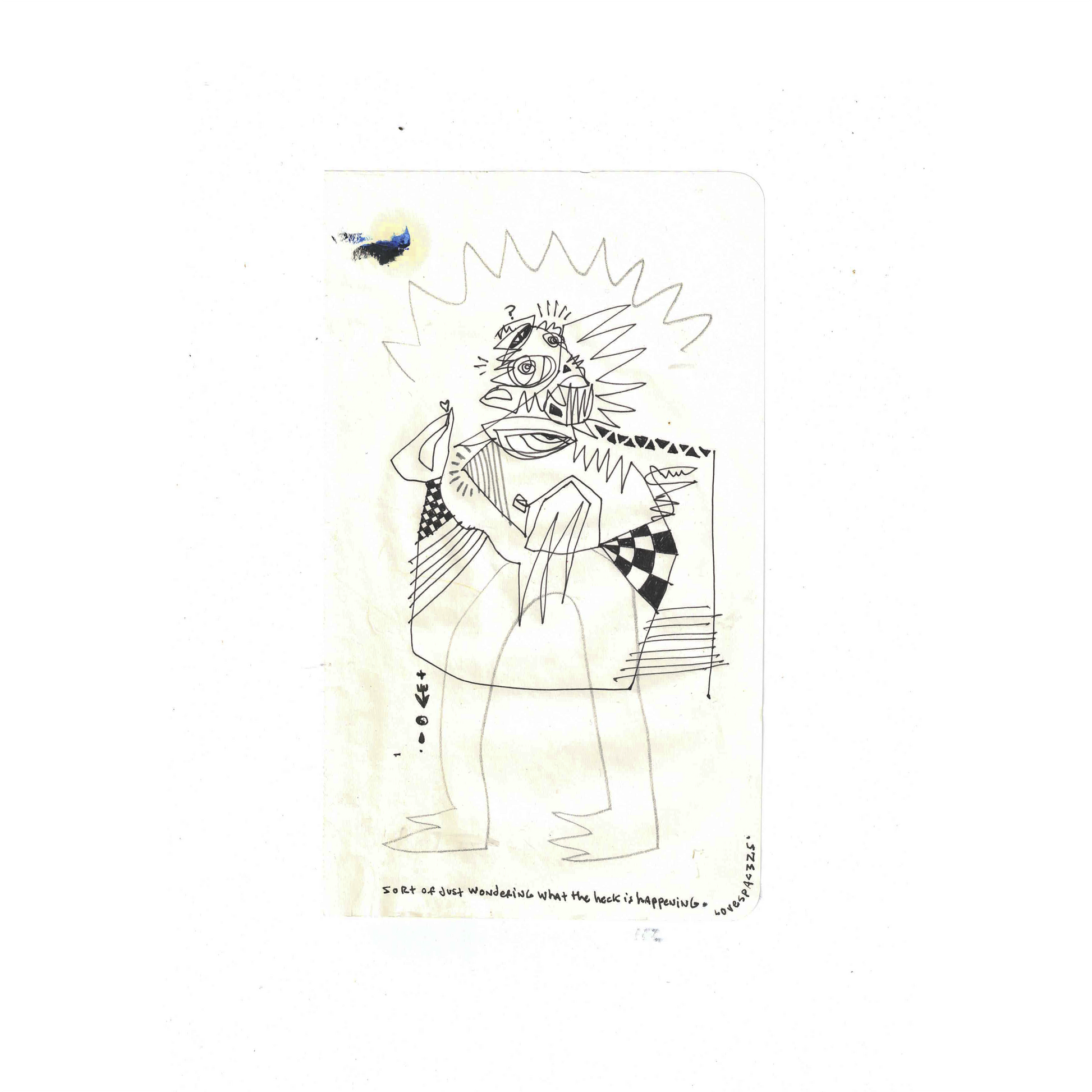 SORT OF JUST WONDERING WHAT THE HECK IS HAPPENING TODAY : 2024 Sketchbook Original Artifact (Copy)