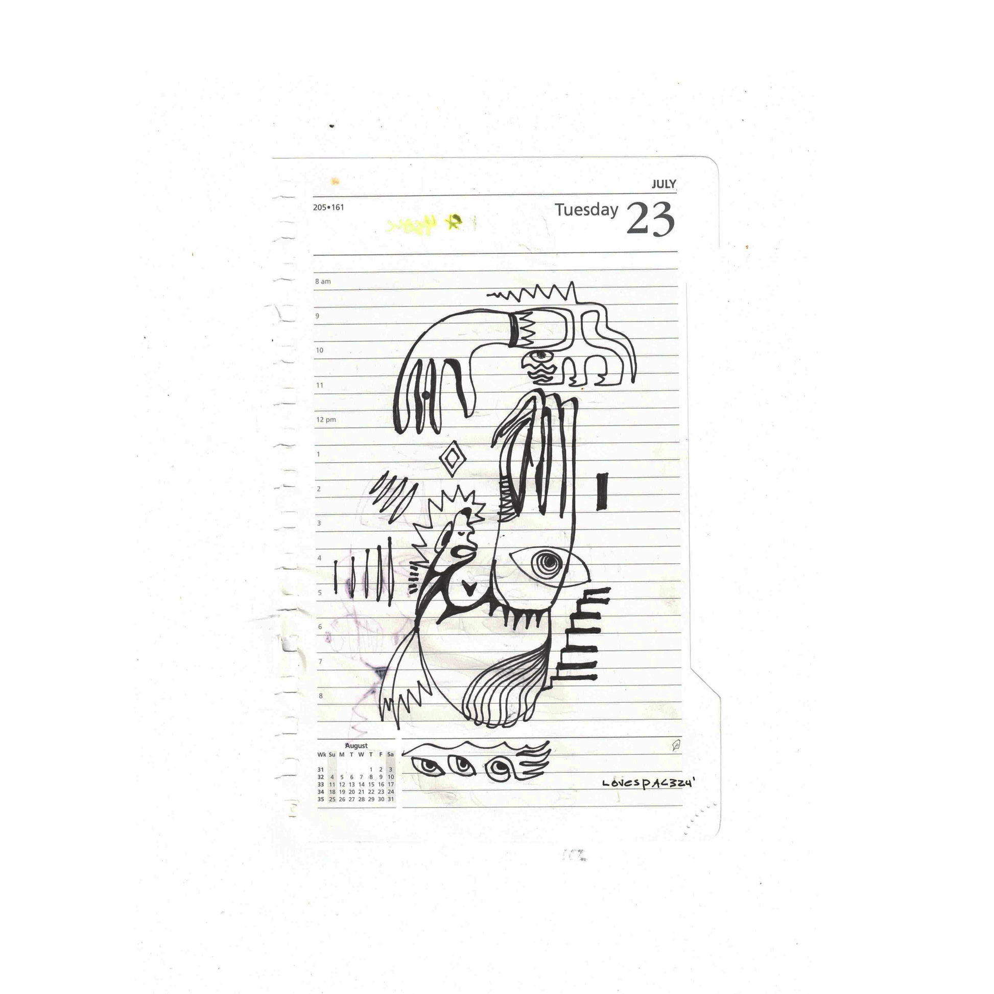 Tuesday July 23rd : 2025 Sketchbook Original Artifacts